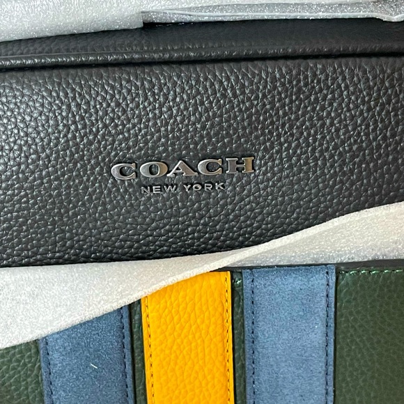 NWT Coach Hudson Crossbody 21 with Varsity Stripe Messenger bag - Picture 6 of 9